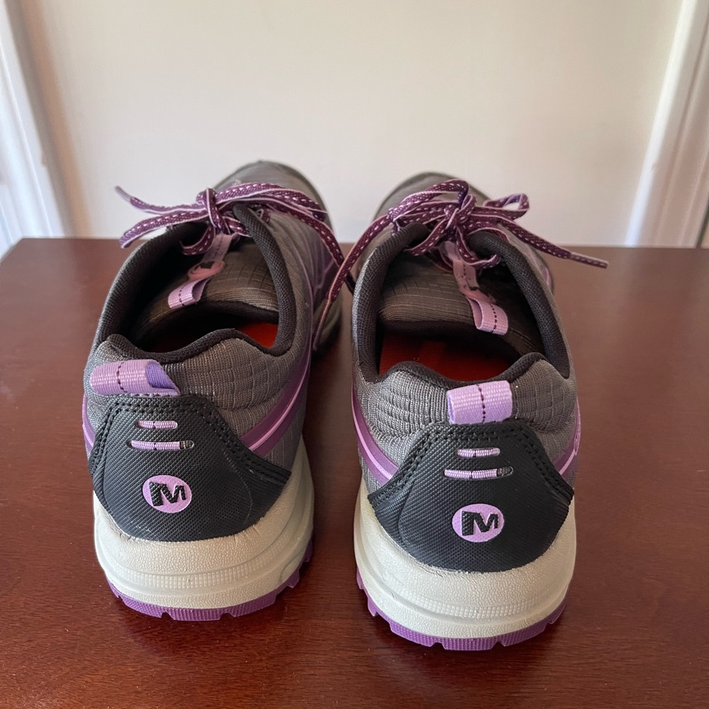 Merrell Women’s Black/Regal Orchid Performance Sneakers. Size 9. Air Cushion.New - Picture 2 of 4